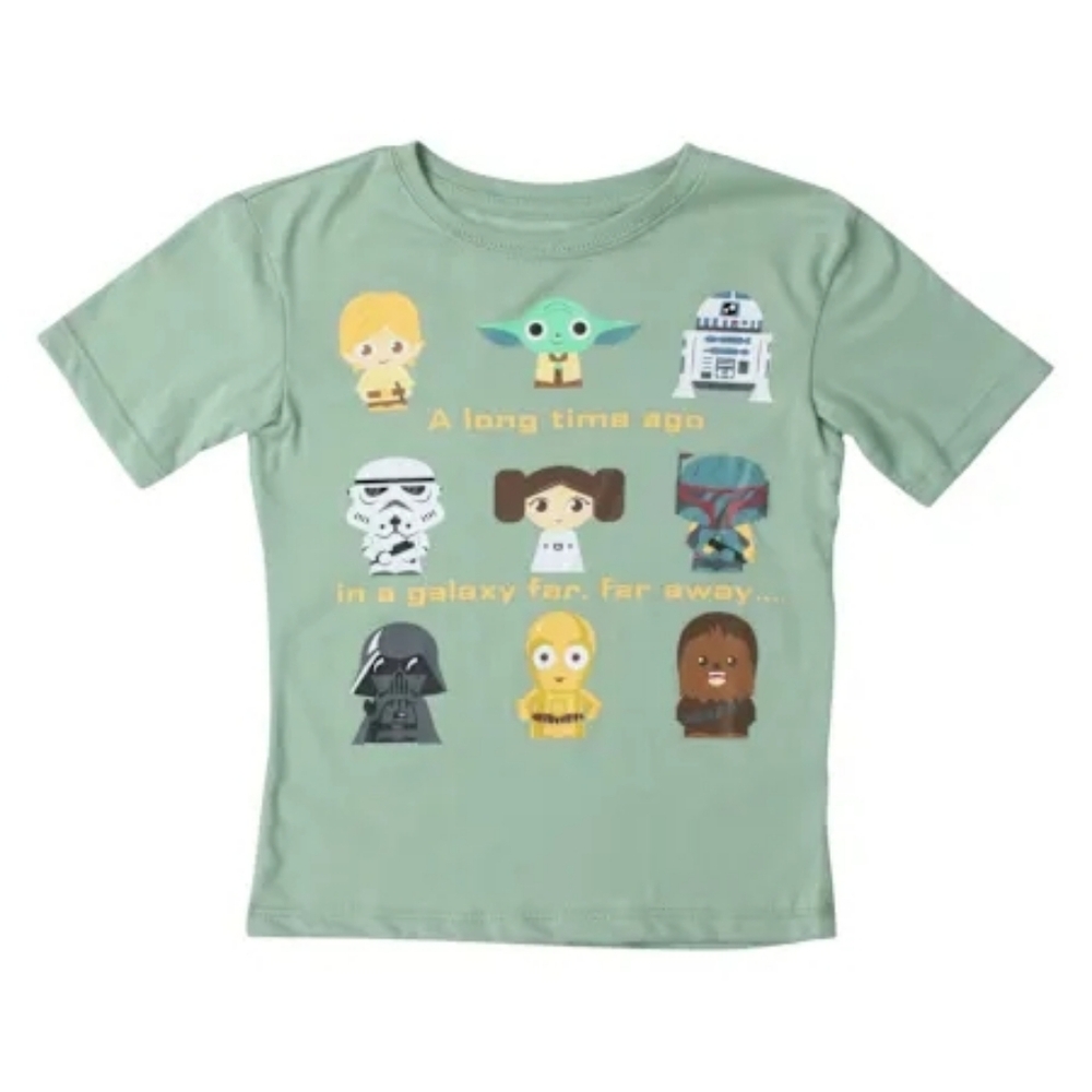 Star Wars | Boy's Size 10/12 Cartoon Shirt, Green